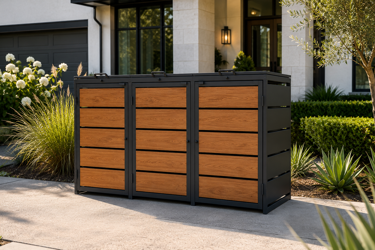 Steelium™ Triple Trash Enclosure