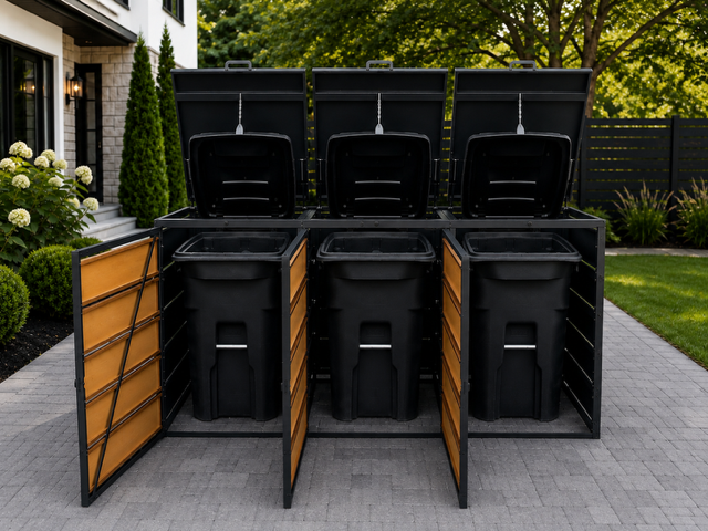 Steelium™ Triple Trash Enclosure