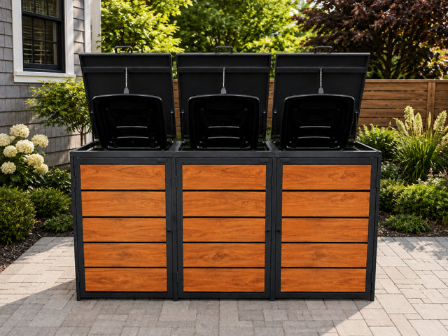 Steelium™ Triple Trash Enclosure