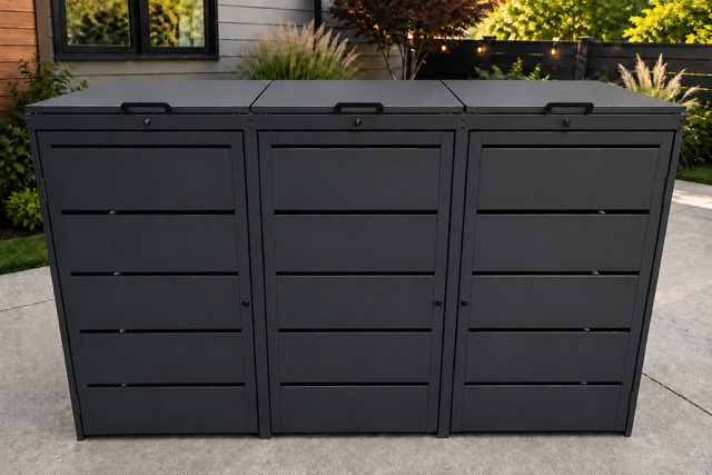 Steelium™ Triple Trash Enclosure